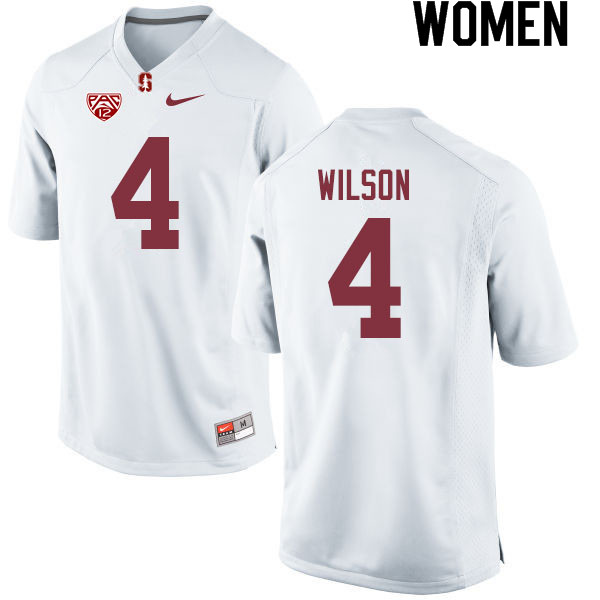Women #4 Michael Wilson Stanford Cardinal College Football Jerseys Sale-White - Click Image to Close